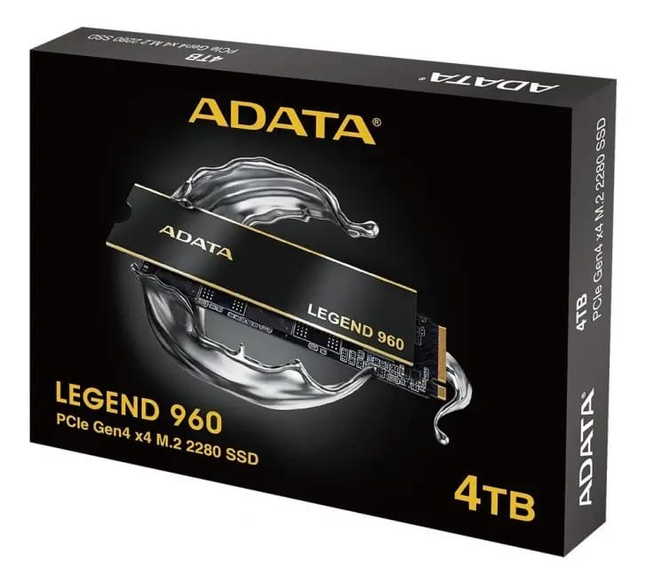 Ssd M2 4tb Adata Legend 960 Nvme Pcie 4.0 - Aleg-960-4tcs Cor Preto
