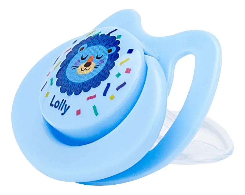 Chupeta Bico Silicone 0-6 Meses Azul Lolly