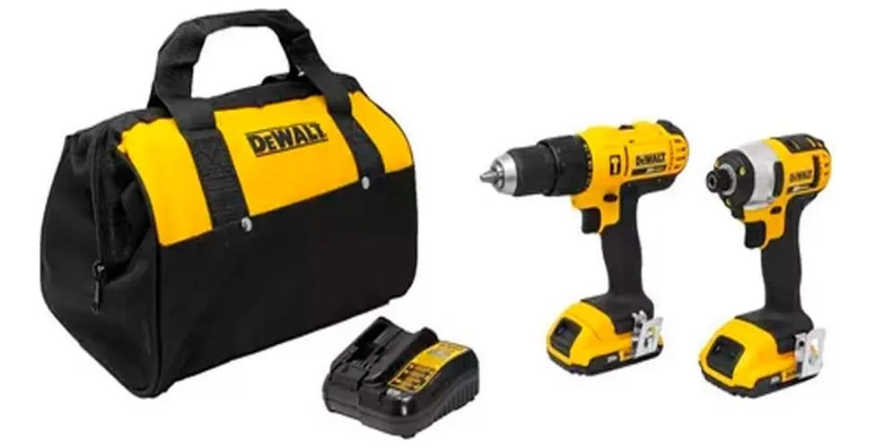 Martelete eletropneumático DeWalt ROMPEDOR DCK222D2 sem fio amarelo