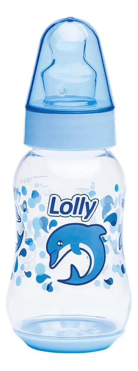 Mamadeira Bico Achatado 160ml Silicone Lolly