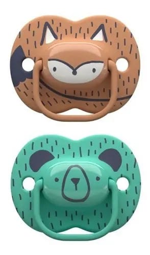 Chupeta Tommee Tippee marrom/verde Woodland Friends 18-36m