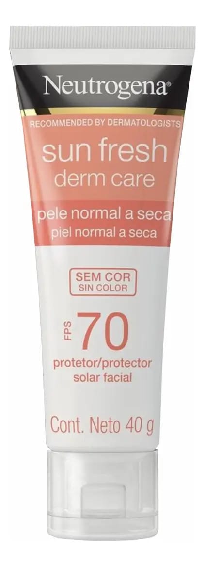 Protetor Solar Facial Neutrogena Sun Dry Skin Fps70 Sem Cor