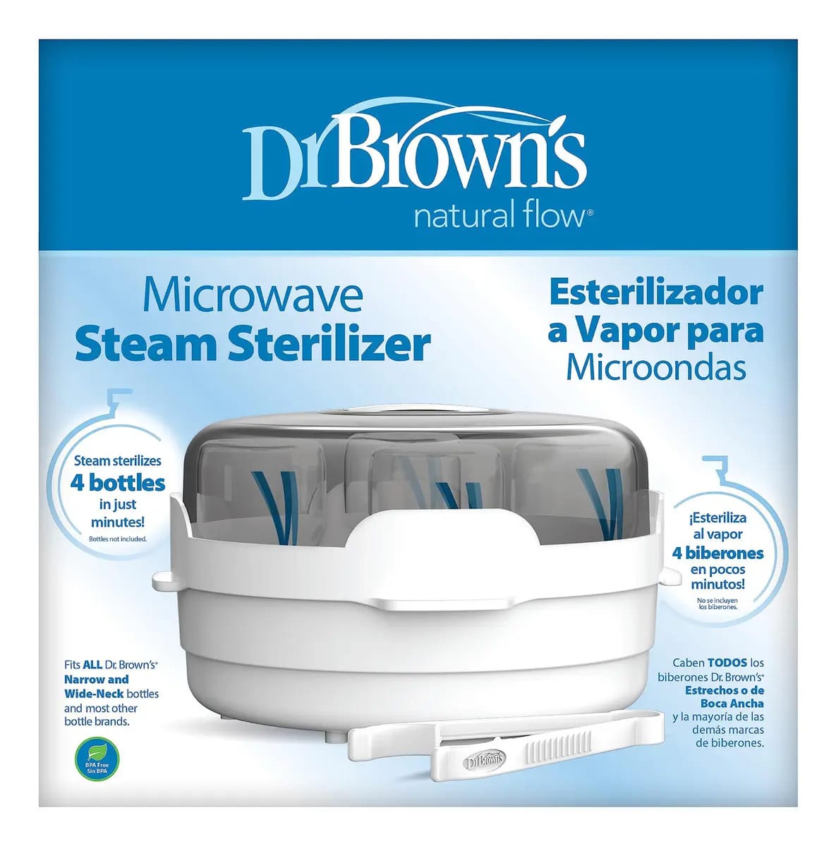 Esterilizador a vapor de microondas Dr. Browns Esterilizador a vapor de microondas colorido