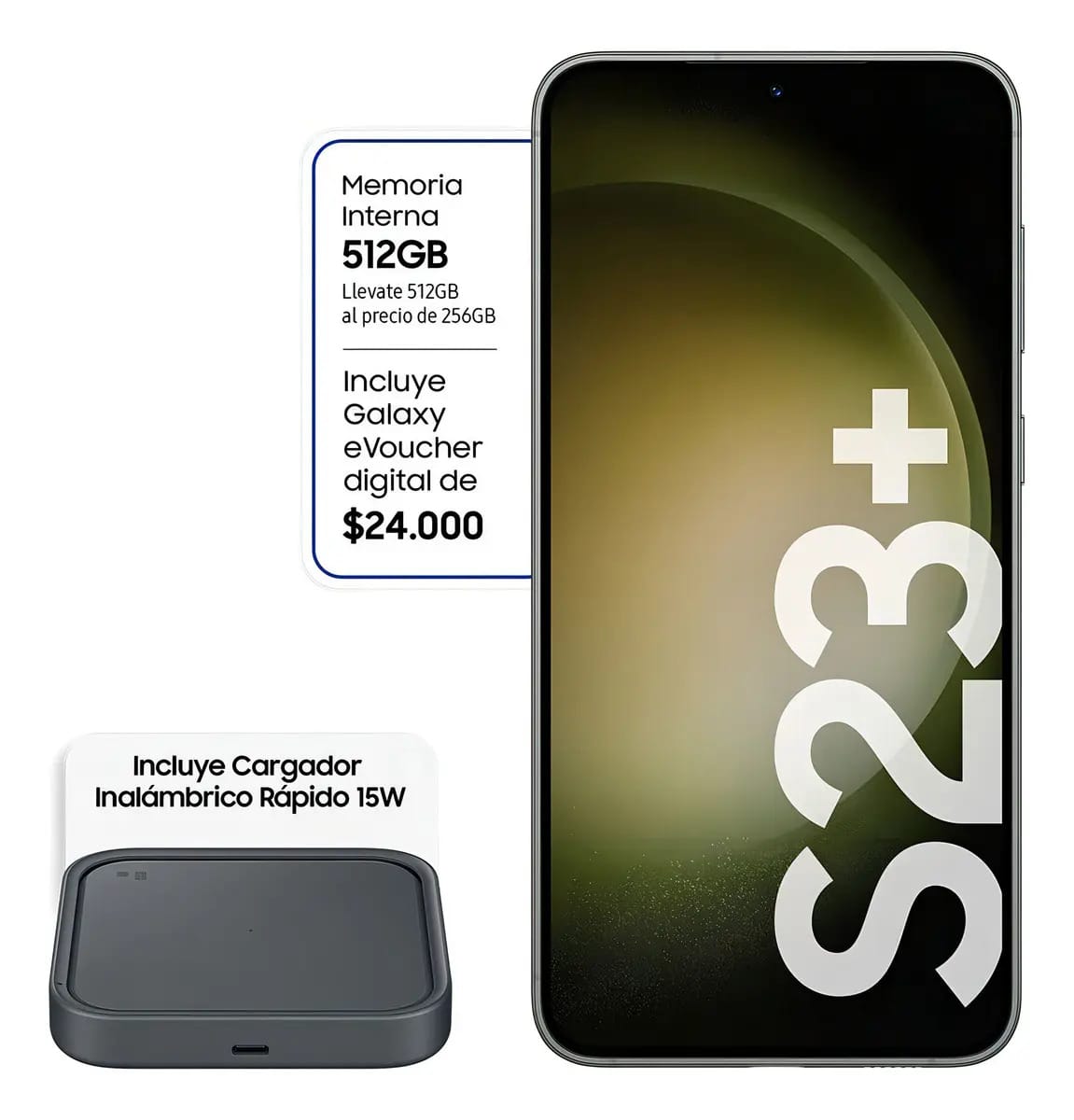 Pacote verde para celular Galaxy S23+ 512gb