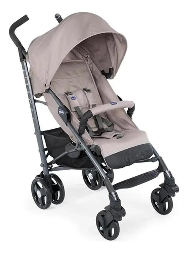 Carrinho De Bebê Lite Way 3 Basic - Chicco - Dark Beige Cor Bege