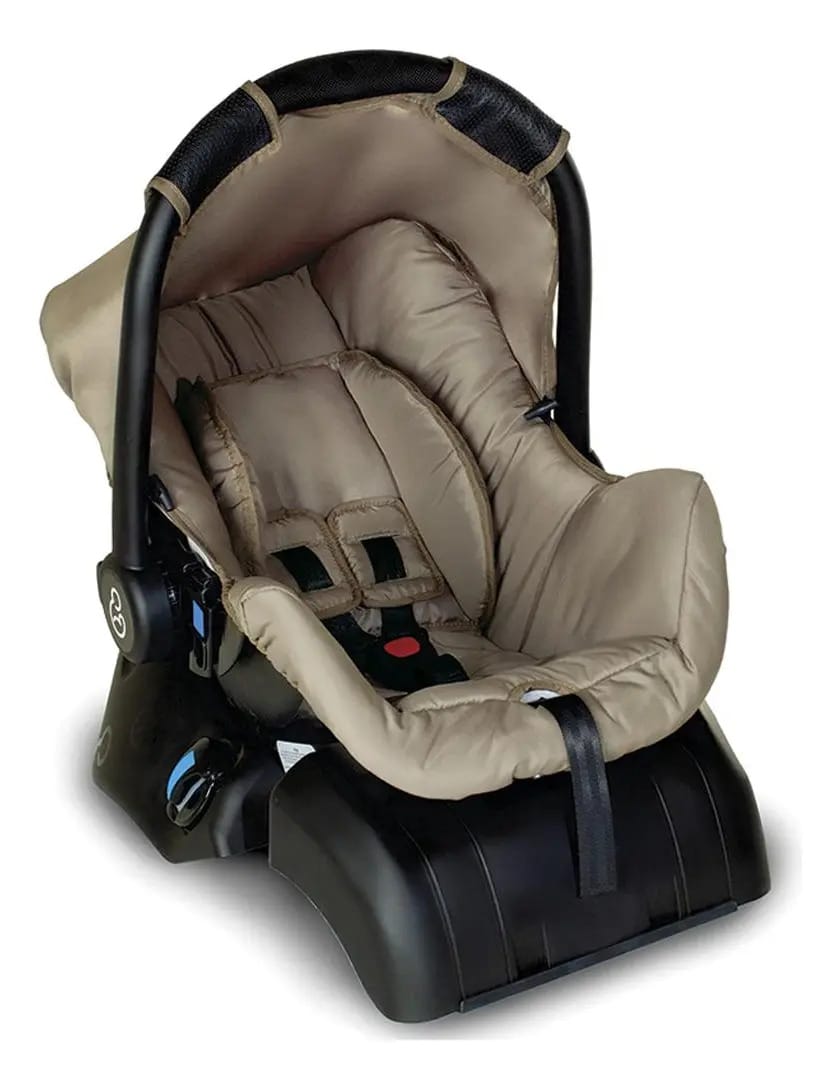 Bebê Conforto Galzerano Grid Preto E Cappuccino + Base