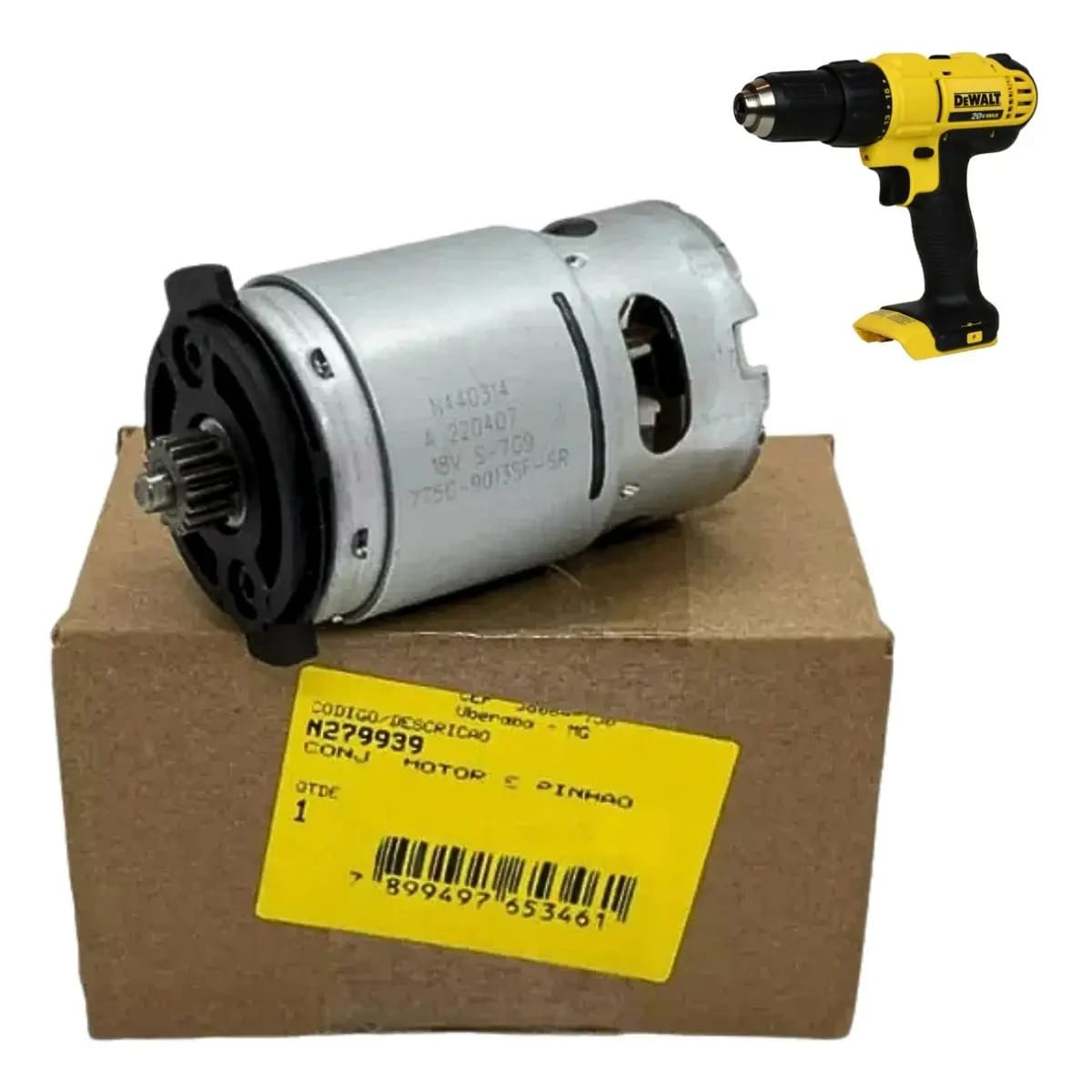 Conjunto Motor E Pinhão Dewalt N279939 Para Dcd771 Original