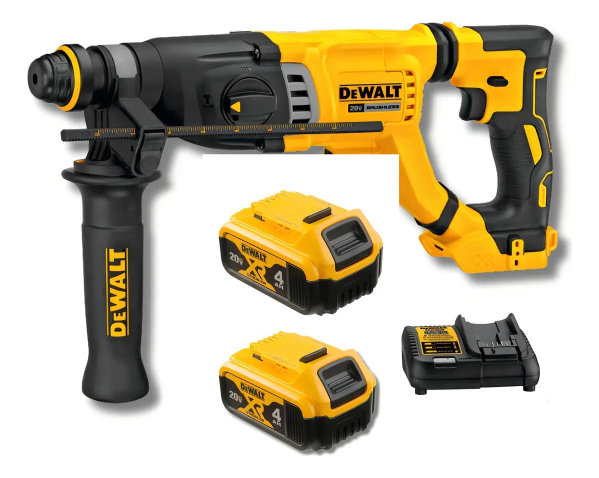 Martelete 2 Baterias 4ah Dewalt Rompedor Perfurador Cor Amarelo