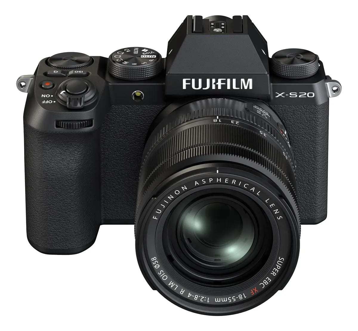 Kit de câmera digital sem espelho Fujifilm X-s20 Xf18-2.165 polegadas. Cor Preto
