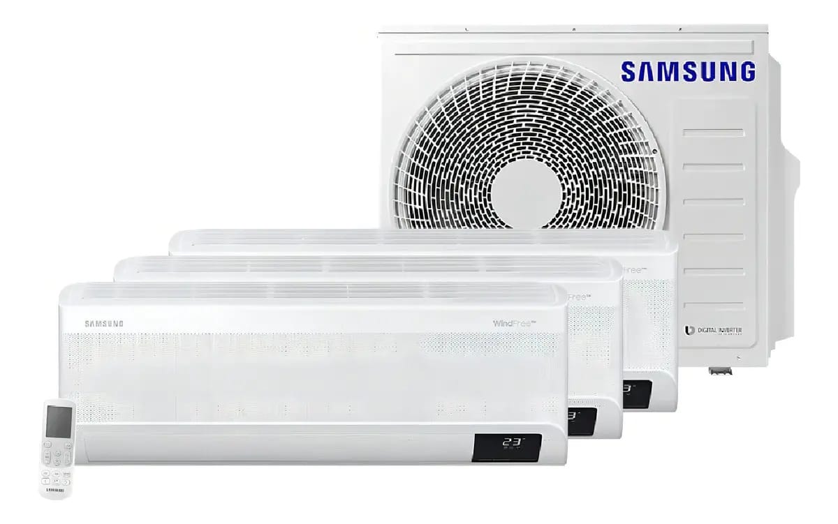Ar Condicionado Multi Split Samsung Hi Wall Wind Free 3x9000 Cor Branco