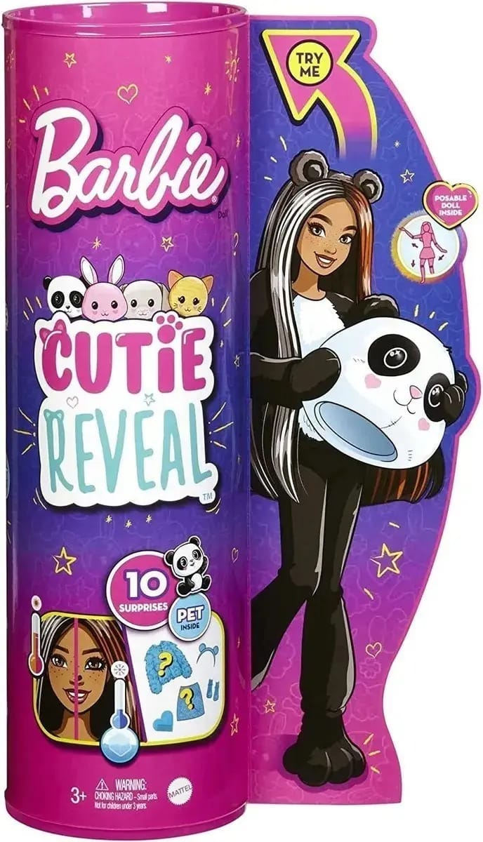Boneca Barbie Color Reveal Cutie Animais Panda - Mattel