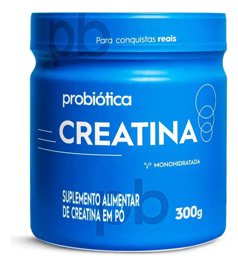 Creatina Pó Probiótica 300g Monohidratada Aumenta Desempenho Muscular