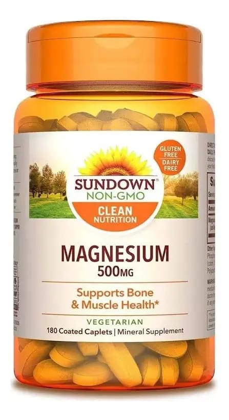 Magnésio 500mg 180 Cápsulas Sundown Magnesium Importado
