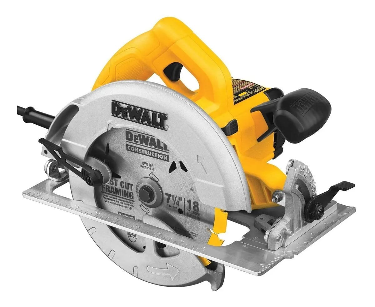 Serra circular elétrica DeWalt DWE575K 190mm 1.6kW amarela