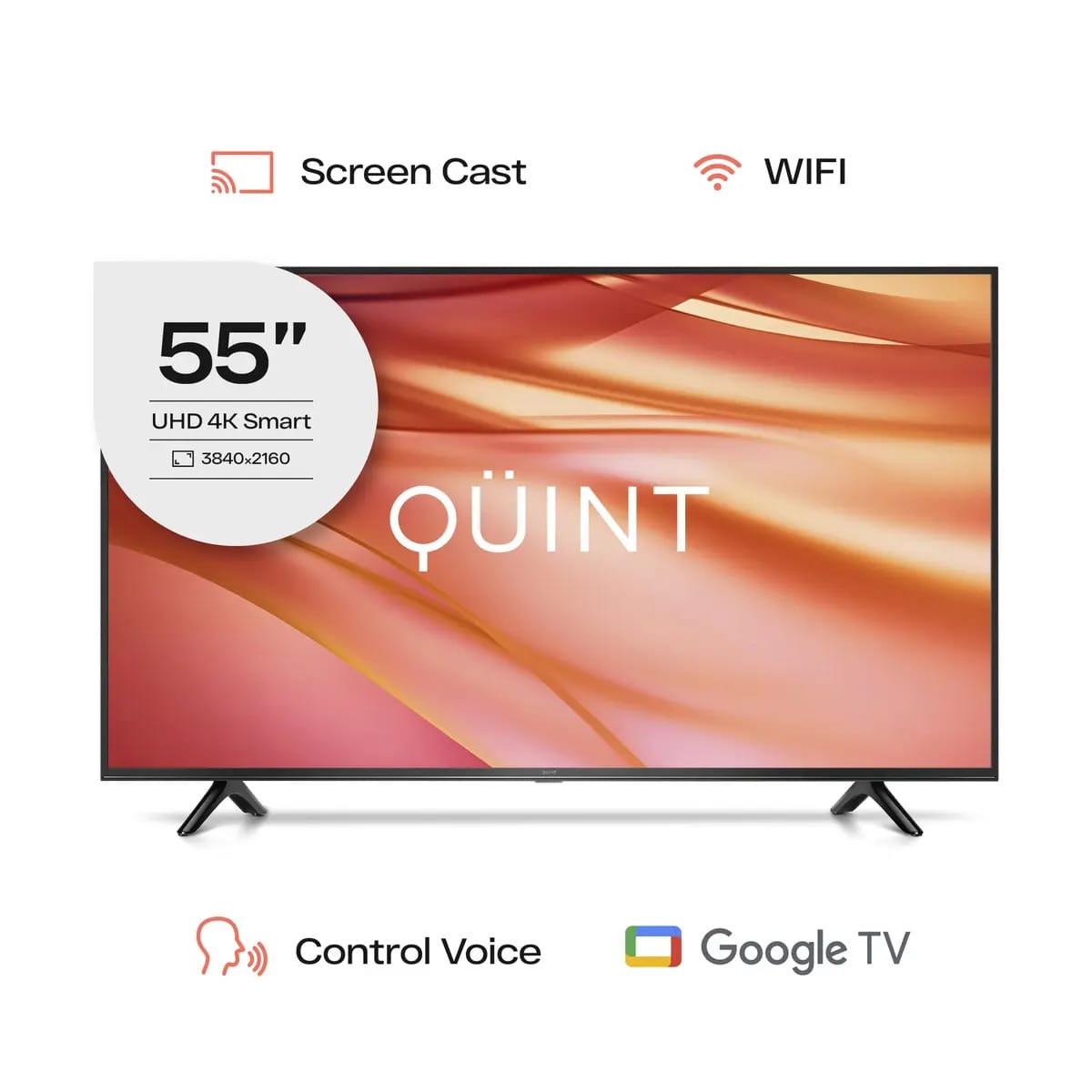 Smart TV Quint 55 Google TV 4k Ultra HD