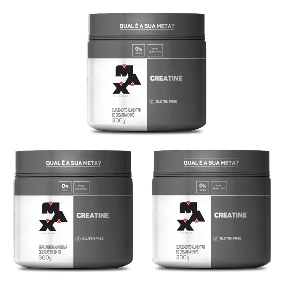 Kit 3x Creatina - 300g - Max Titanium