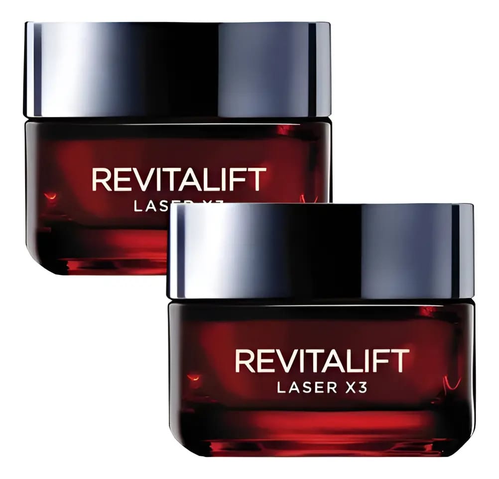Kit 2 Revitalift Laser X3 Diurno Hialuronico Loreal 50ml Madura Dia/noite
