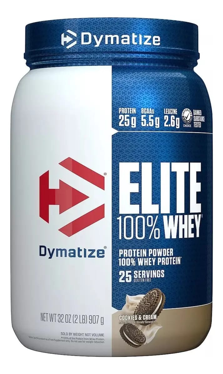 Elite Whey 900g - Dymatize - Isolado E Concentrado Cookies & Cream