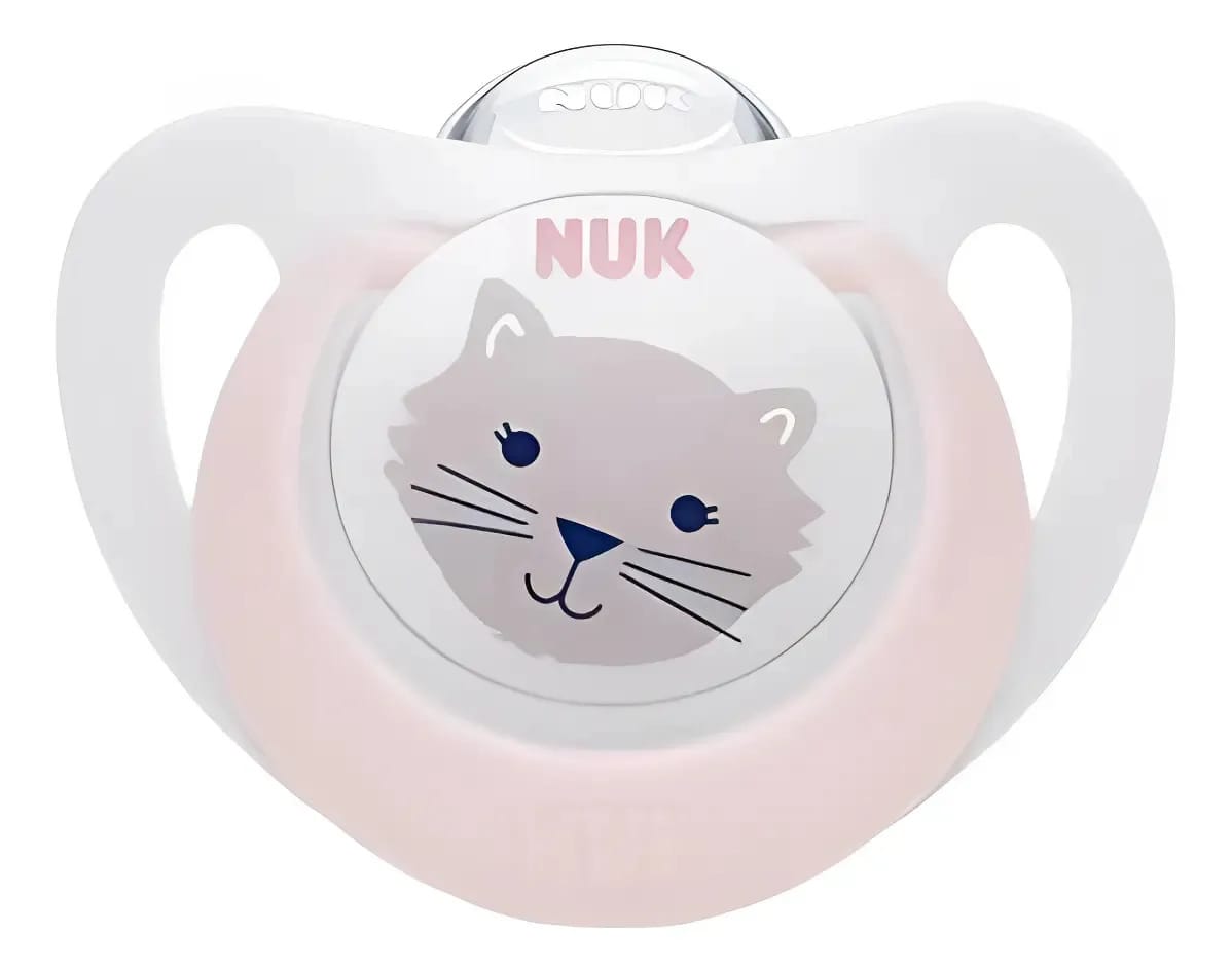 Chupeta Nuk Star Infantil 0-6 Meses Cor Rosa
