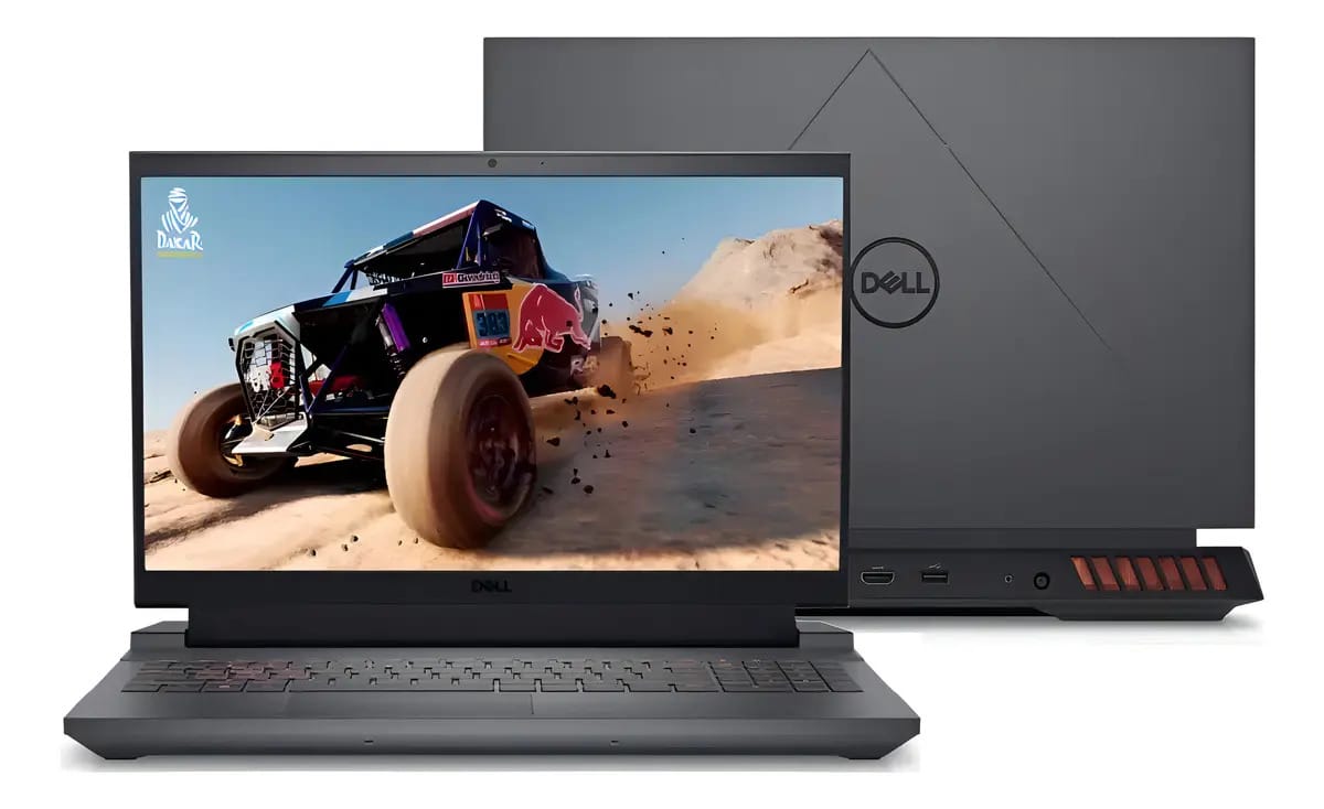 Notebook Gamer Dell G15 Ci5 16gb 512gb Rtx3050 Win Pro preto