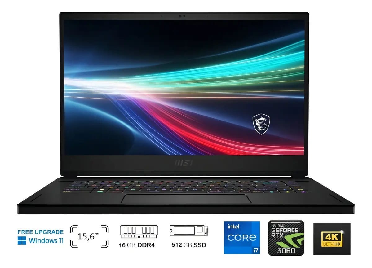Moldura fina Msi Creator Oled 4k I7 11va 16gb 512gb Rtx3060