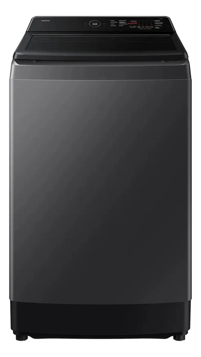 Lavadora de carregamento superior da Samsung com Ecobubble e Smartthi... Cinza
