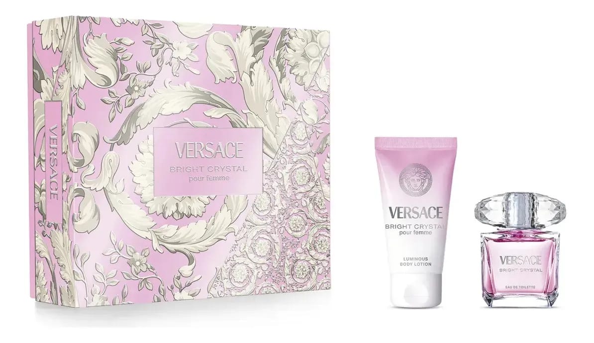 Conjunto feminino Versace Bright Crystal Edt 30ml + Loção corporal 50ml