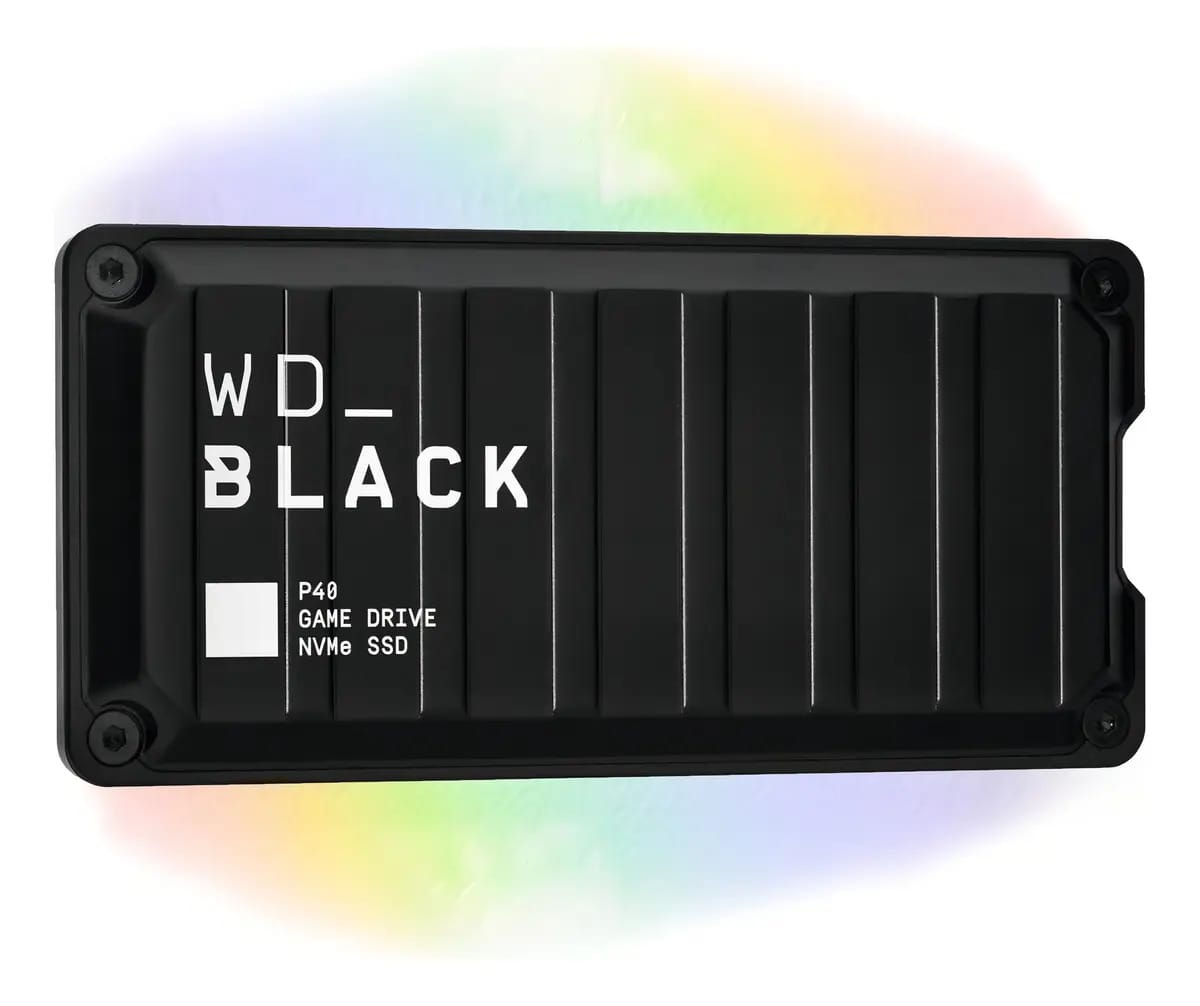 Ssd Externo Game Drive Western Digital Compatível Com Ps5/ps4, Pc, Macos 10.11+, X-box One/ Xbox Serie X|s Wd Black P40 2 Tb De Armazenamento Preto