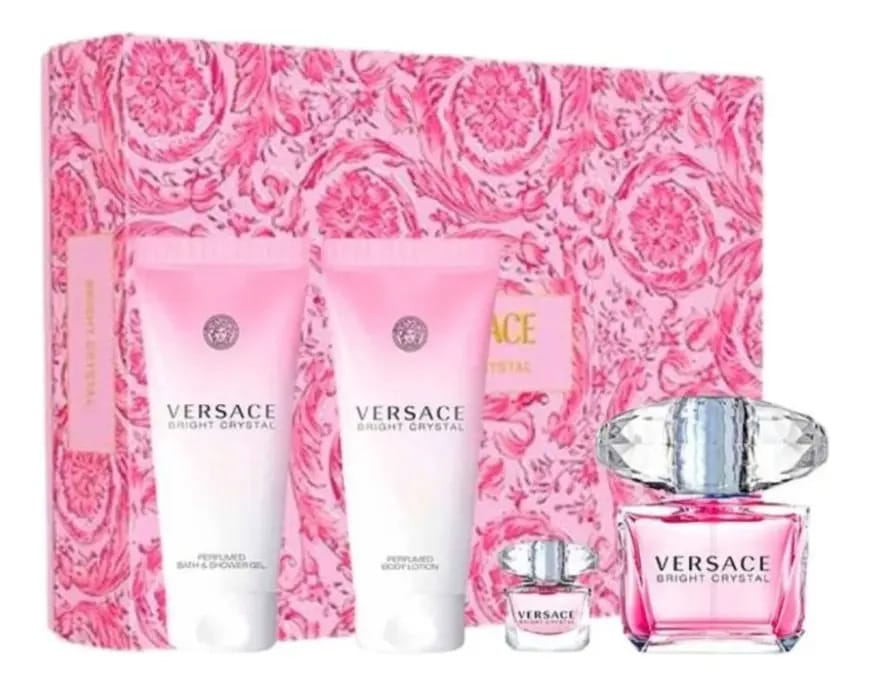 Perfume Versace Bright Crystal Eau de Toilette Feminino 4 Peças