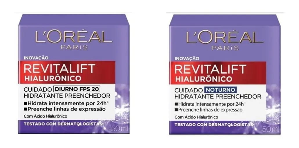 Creme Revitalift Hialurônico Diurno E Noturno Loréal Paris Tipo De Pele Todo Tipo De Pele