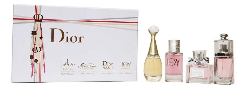 Dior mini conjunto de perfume 4x30 ml para mulheres J'adore Miss Dior Dior Addict Joy