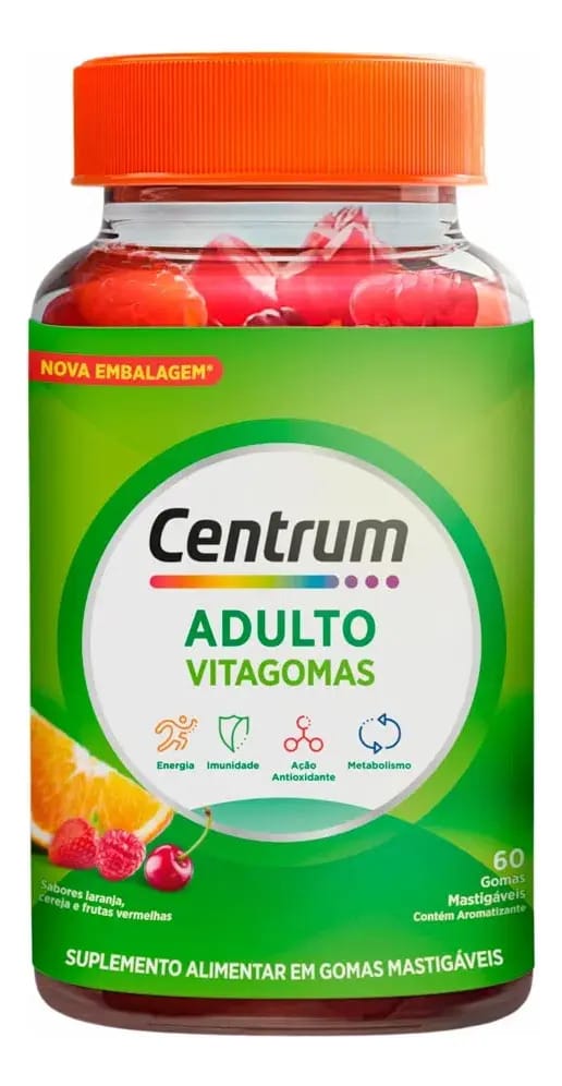 Multivitamínico Centrum Vitagomas 60 Gomas Imunidade Energia