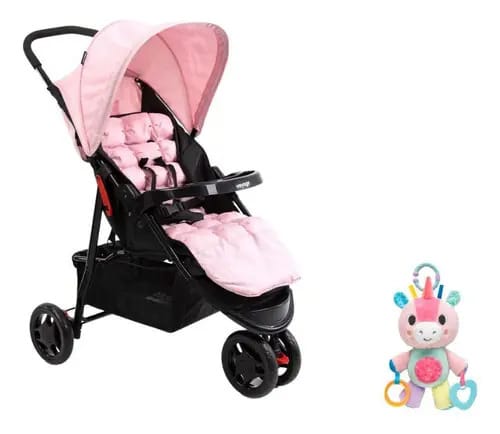 Carrinho Passeio Fácil Prático Reclinável Delta Rosa-voyage