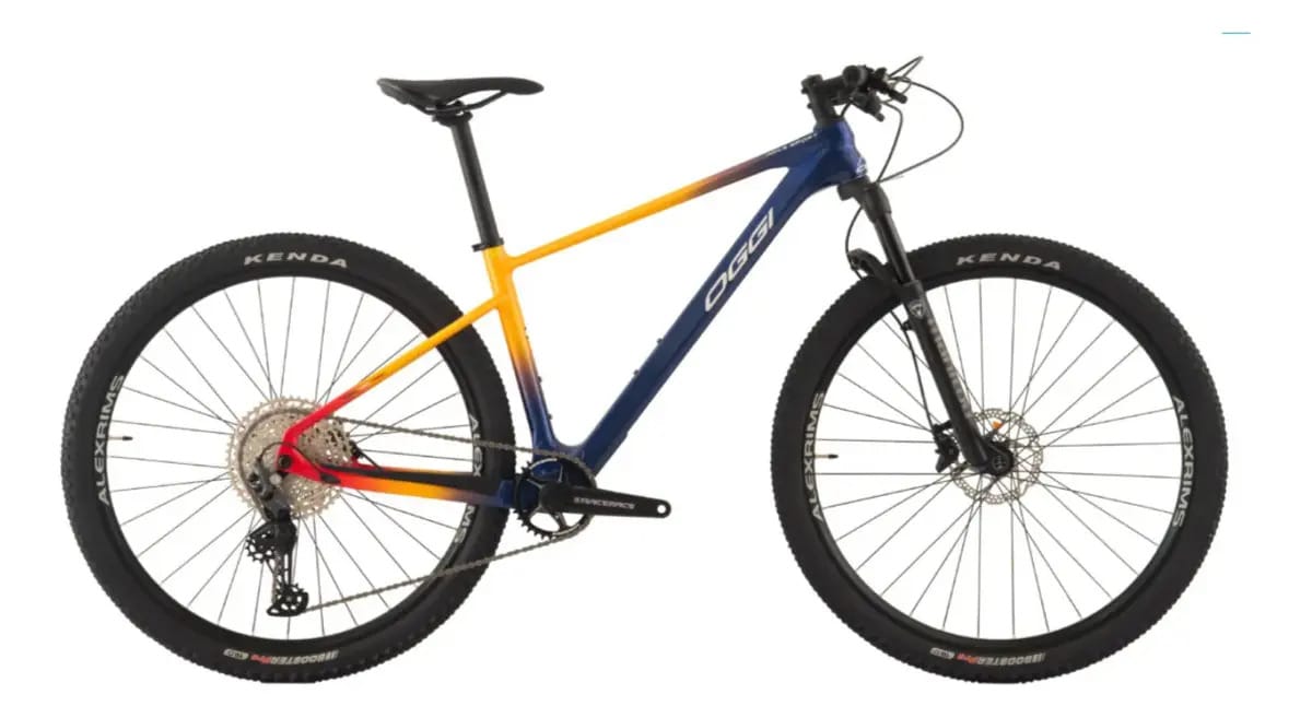 Bicicleta Oggi Agile Sport Deore Azul/amarelo/vermelho 2024 Tamanho Do Quadro M