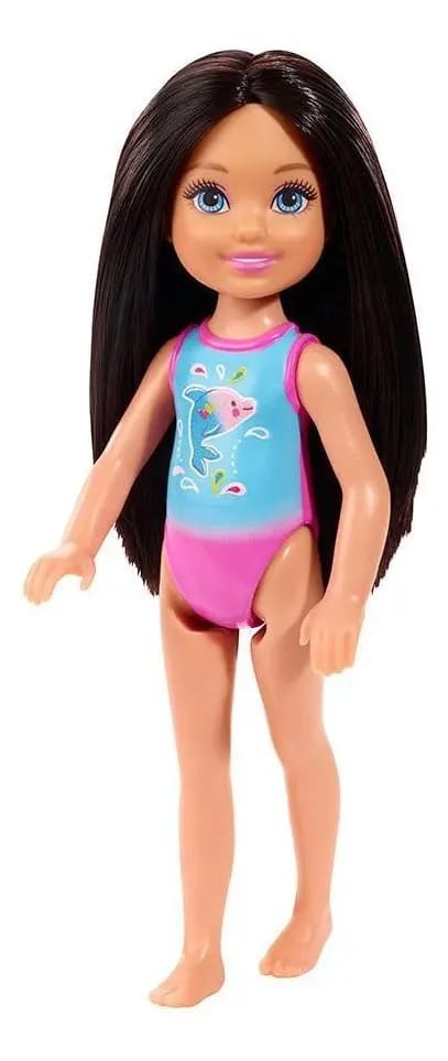 Barbie Chelsea Praia Maiô Golfinho - Mattel