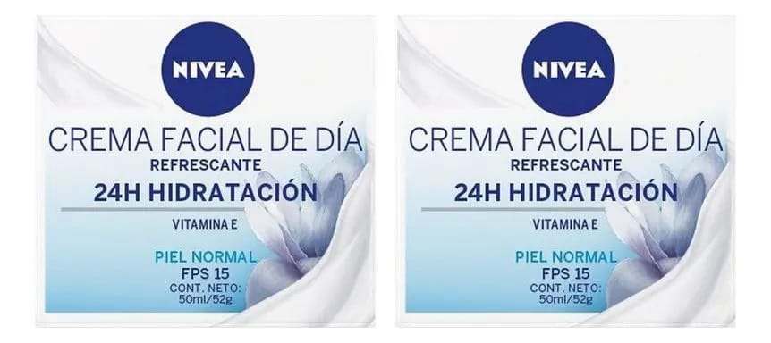 Pacote X2u Nivea Creme Facial Refrescante de Dia Fps 15 Norma 50