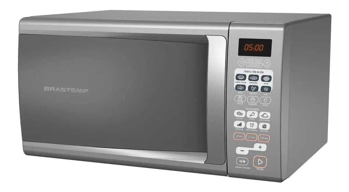 Micro-ondas Brastemp Ative! BMA30 aço inoxidável 30L