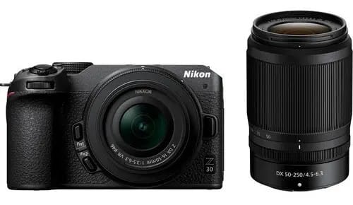 Câmera Nikon Z30 com lente Vr de 16-50 mm + 50-250 mm Vr