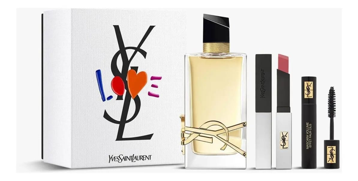 Conjunto Ysl Libre Edp 90 ml + rímel + labial