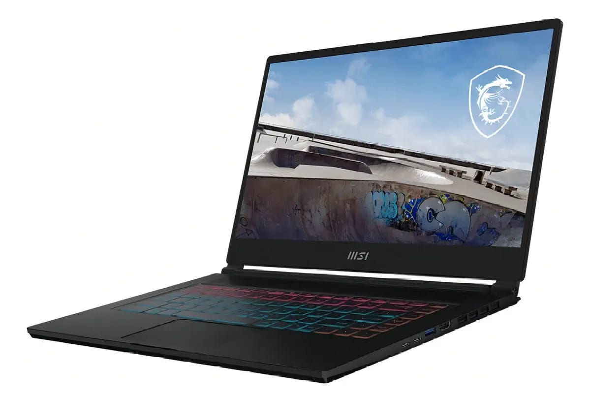 MSI Stealth 15m B12ue-062AR preto 15,6 polegadas 144 hz Intel Core i7-1280P 16 GB de RAM SSD de 1 TB Nvidia Geforce Rtx 3060 Windows 11