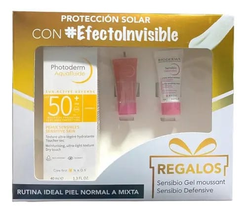 Kit de fotoprotetor Bioderma Photoderm Aquafluide Invisible, tipo de pele normal a mista