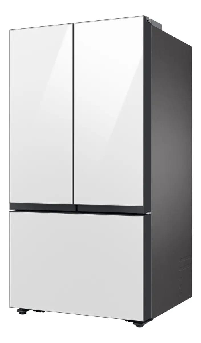 Refrigerador branco cúbico Samsung Bespoke French Door de 32 pés