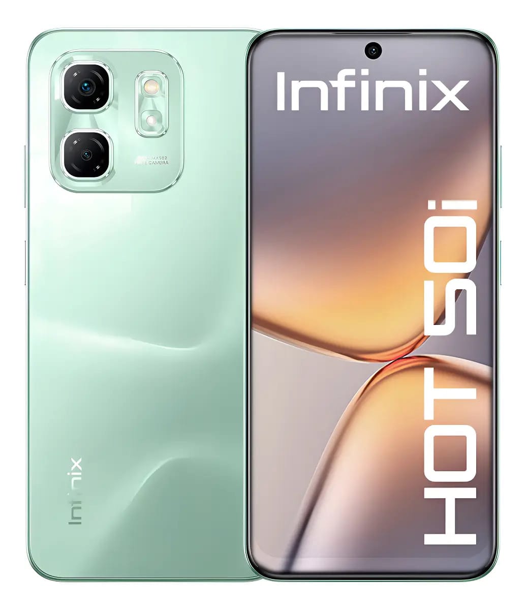 Celular Infinix Hot 50i 128gb Rom 4gb+4gb Ram Virtual Dual Sim Mediatek Helio G81 6.7 Hd+ 120hz 48mp 5000mah Carga De 18w Verde