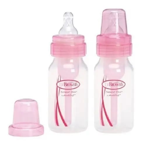 Kit Mamadeira Dr. Browns 120ml Estreita Rosa 1un