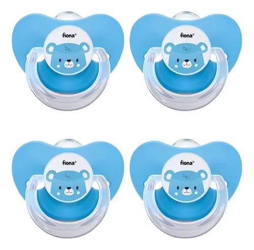 Chupeta Fiona Baby Silicone 4 Unidades 0-6m Azul - Lillo