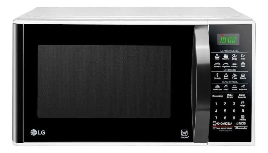 Micro-ondas LG MS3091B preto 30L