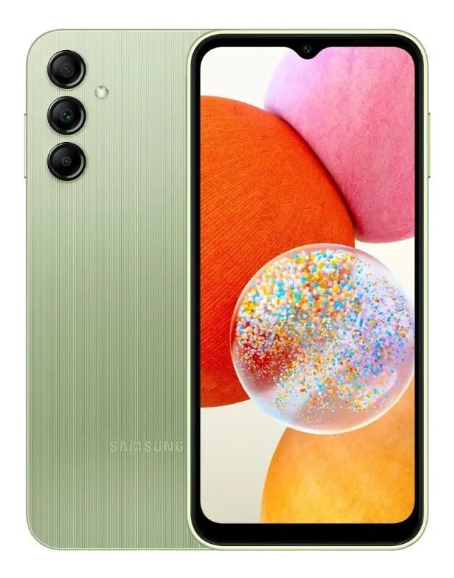 Samsung Galaxy A14 128gb de Memória, 4gb Ram, Tela de 6,6", Cor Verde Lima 4G
