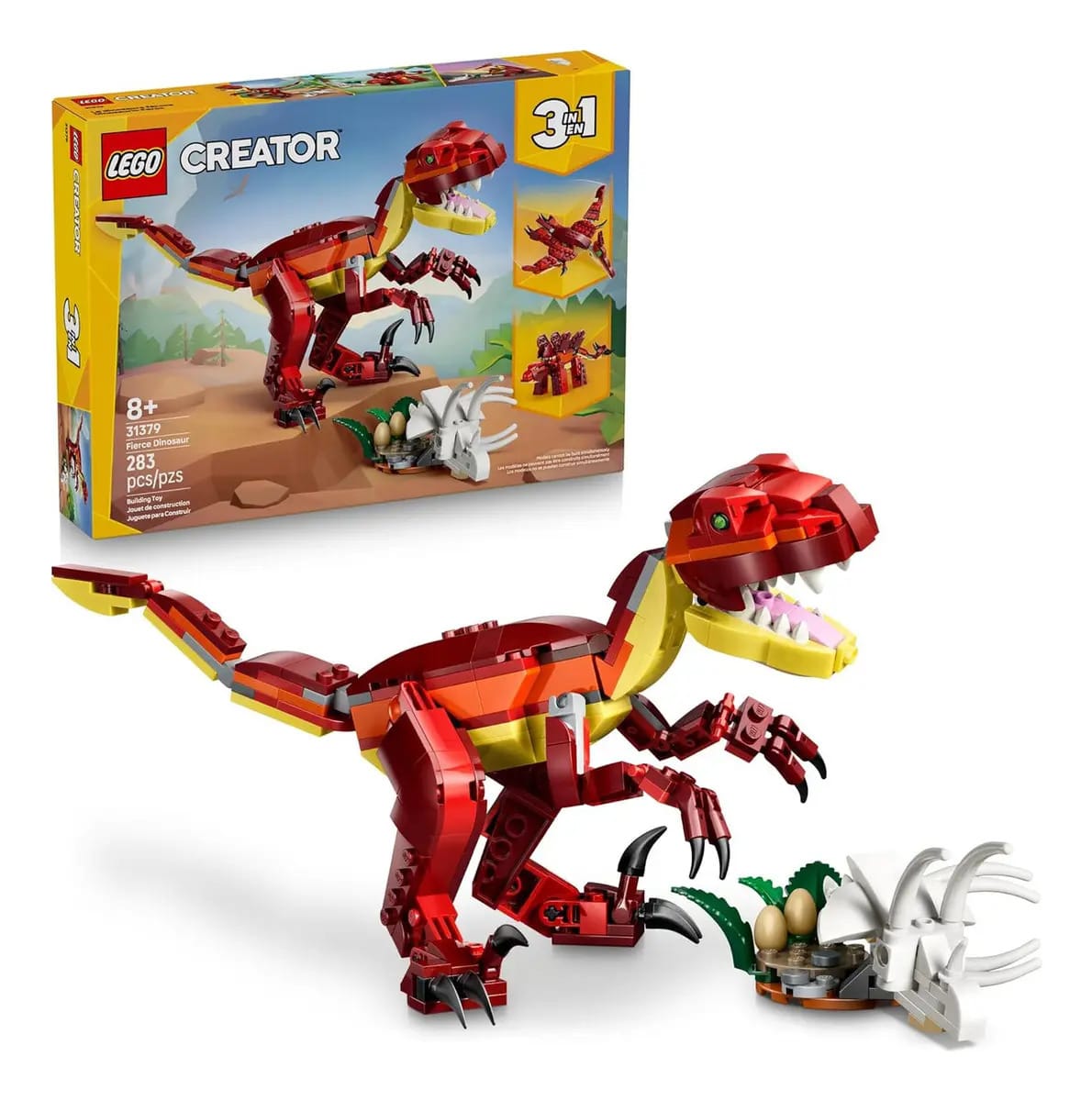 Lego Creator 3 31379 em 1 Dinossauro Feroz - 283 Peças