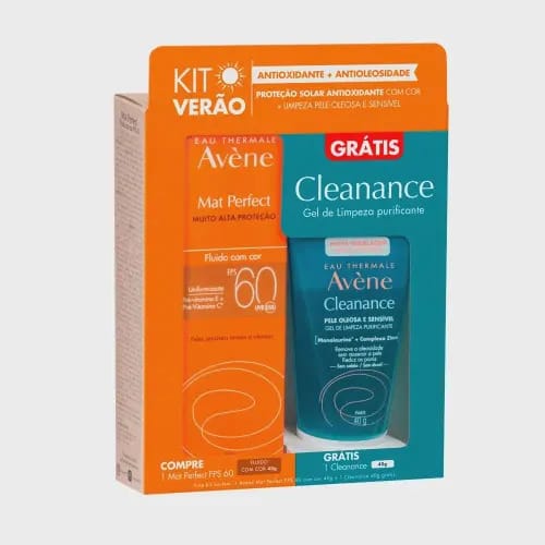 Protetor Solar Avène Mat Perfect C/cor Fps60 +gel De Limpeza
