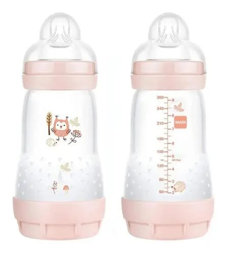 Kit2 Mamadeiras Mam Easy Start Set Anticólica Rosa 130e260ml Animais